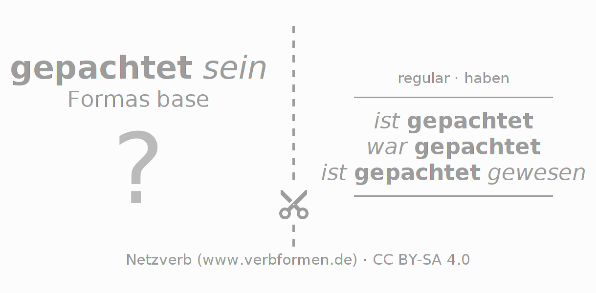 Tarjetas de aprendizaje para la conjugación del verbo pachten