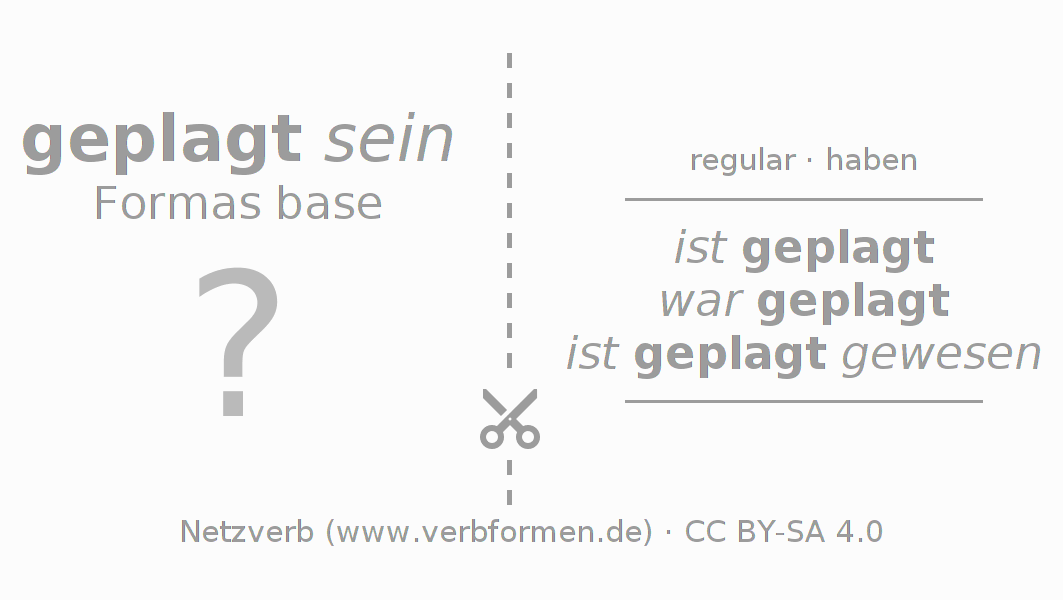 Tarjetas de aprendizaje para la conjugación del verbo plagen
