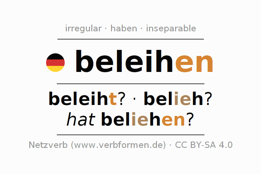 Conjugación del verbo beleihen