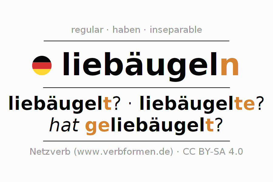 Conjugación del verbo liebäugeln