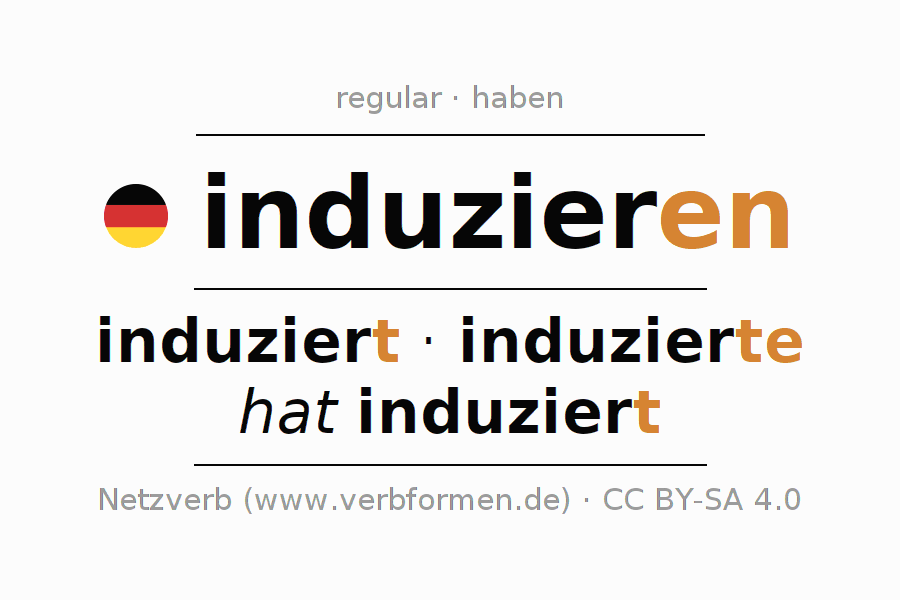 Conjugación del verbo induzieren