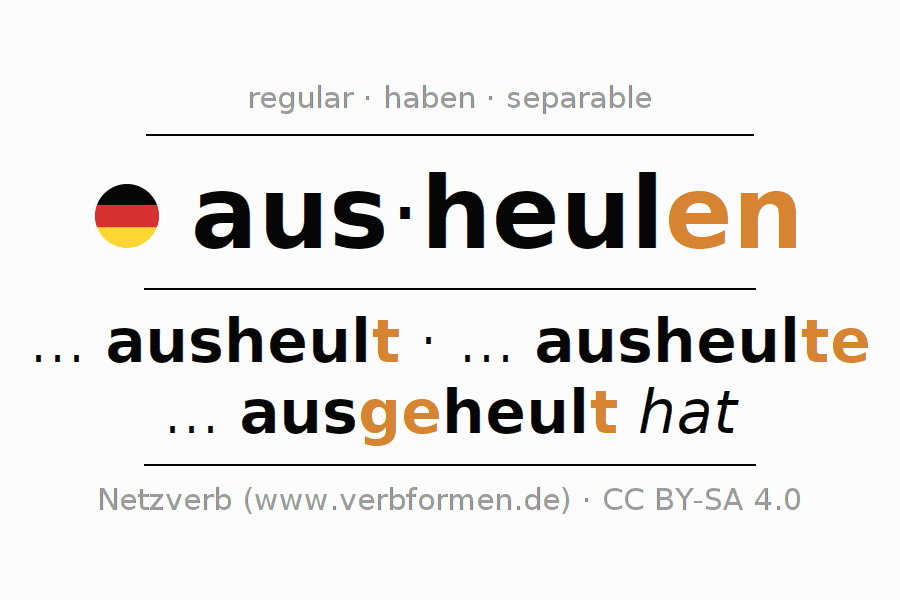 Conjugación del verbo ausheulen