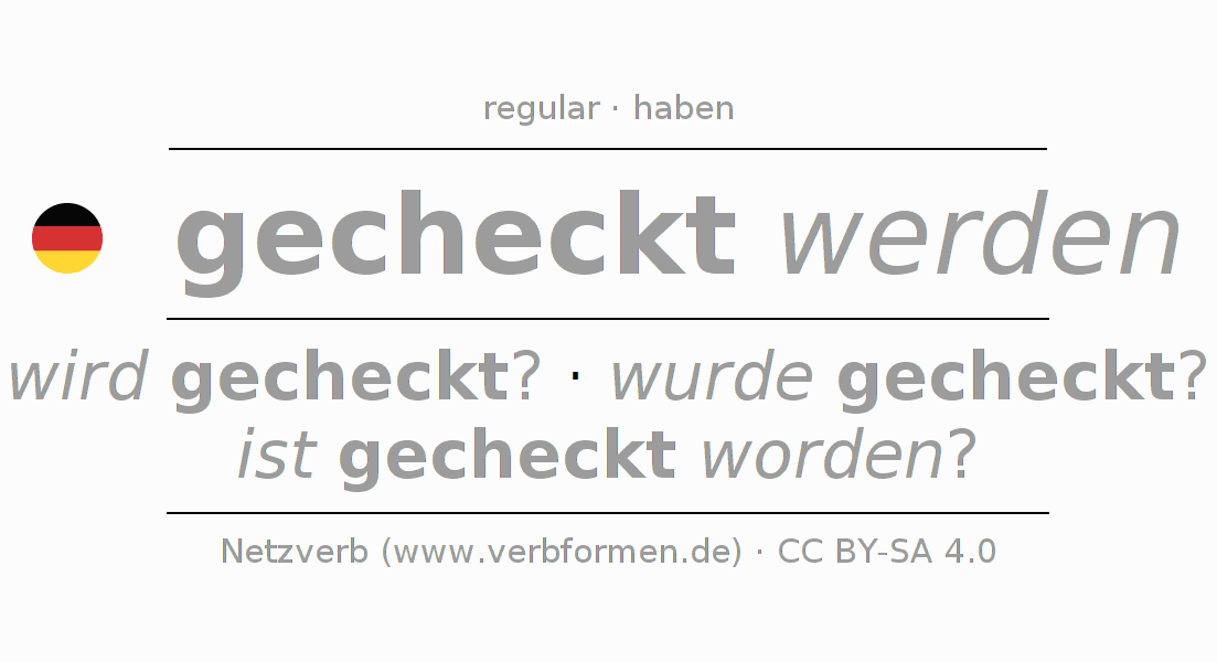 Conjugación del verbo checken