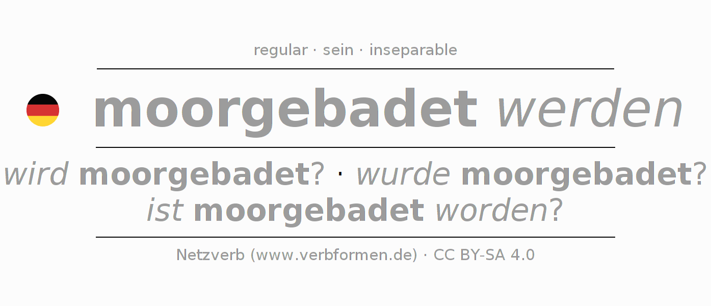 Conjugación del verbo moorbaden (ist)