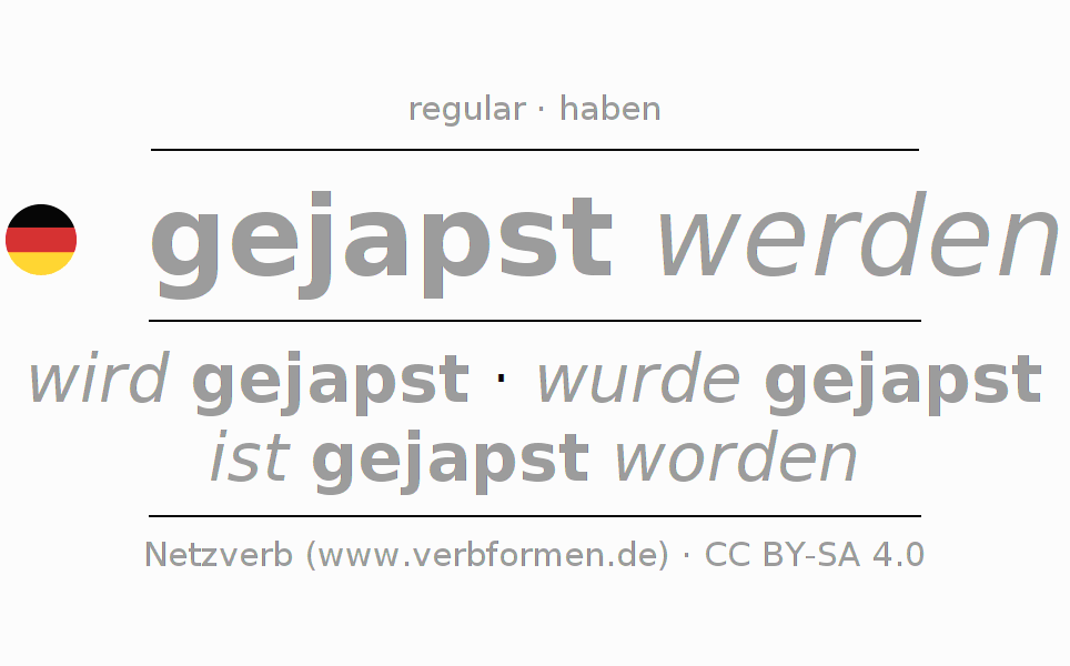 Conjugación del verbo japsen