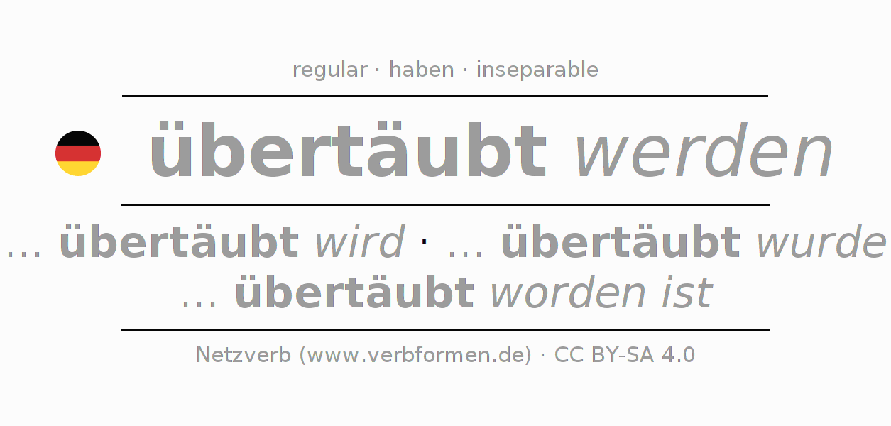 Conjugación del verbo übertäuben