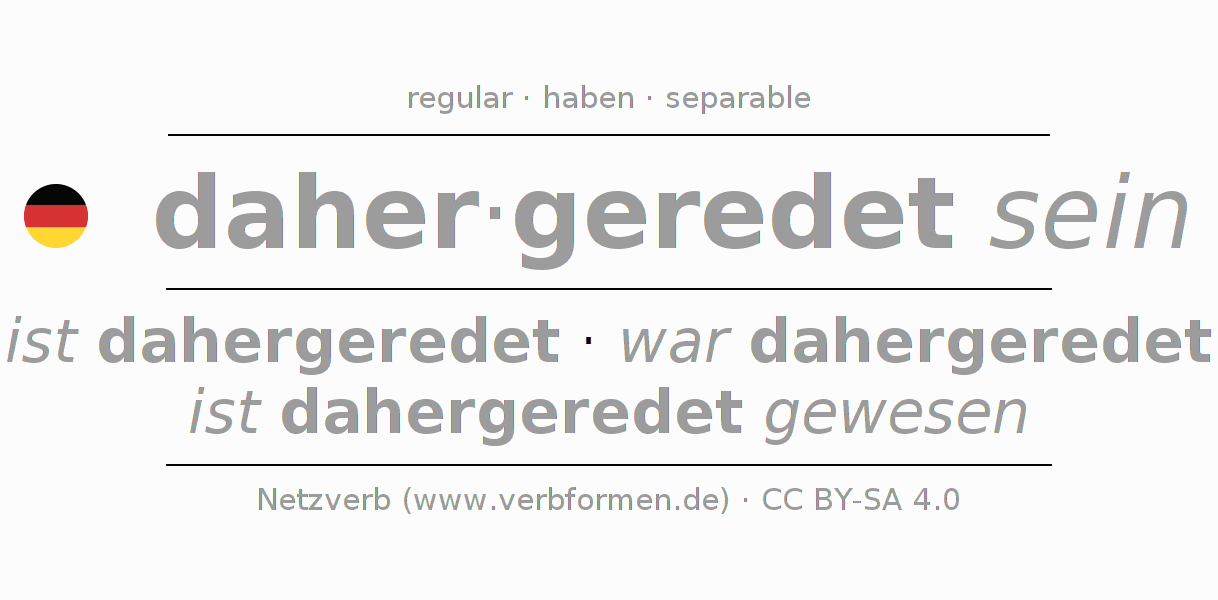 Conjugación del verbo daherreden