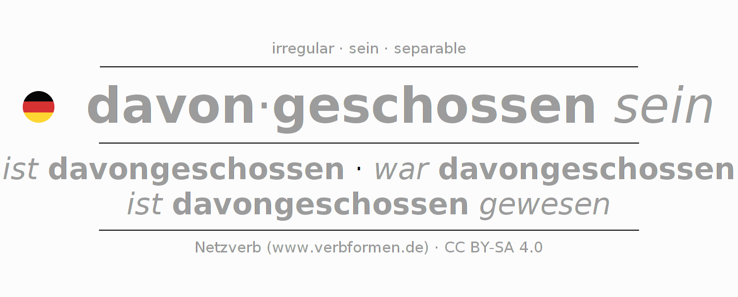Conjugación del verbo davonschießen