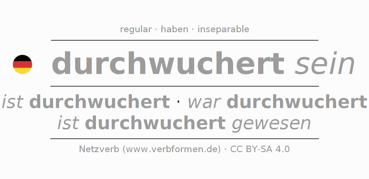 Conjugación del verbo durchwuchern