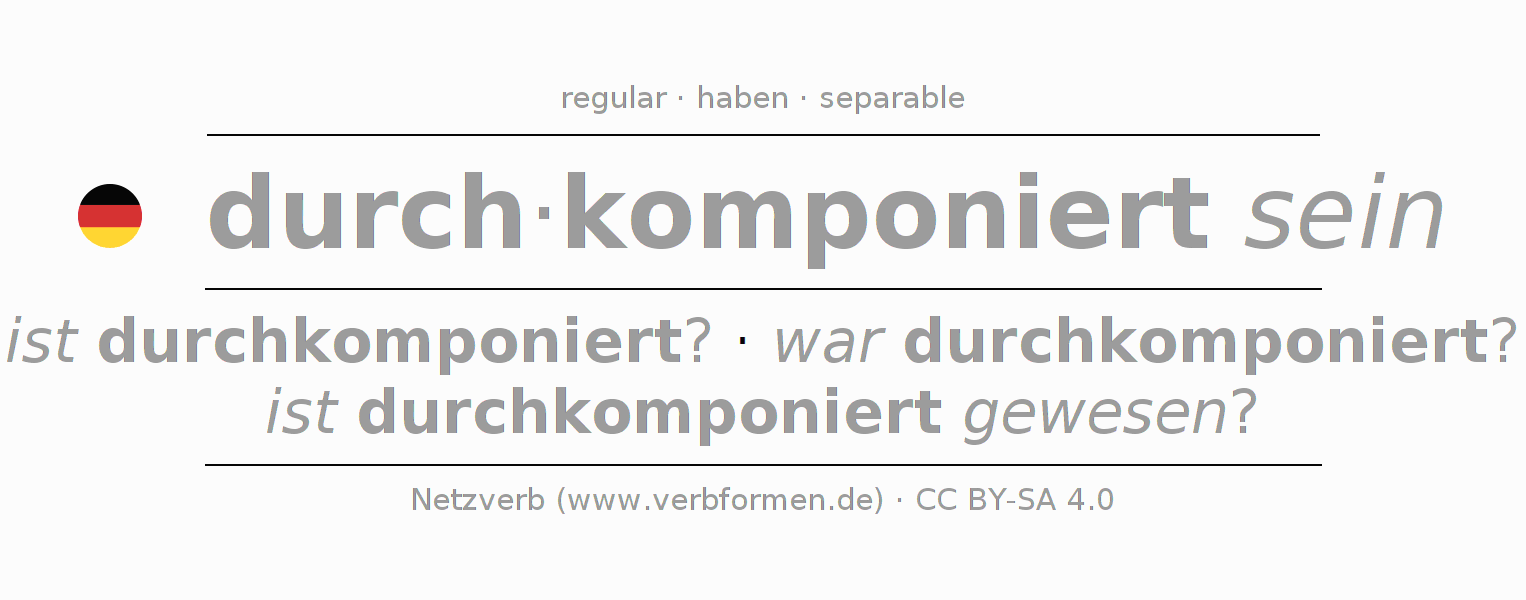 Conjugación del verbo durchkomponieren