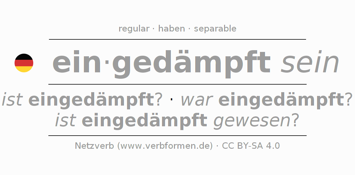 Conjugación del verbo eindämpfen