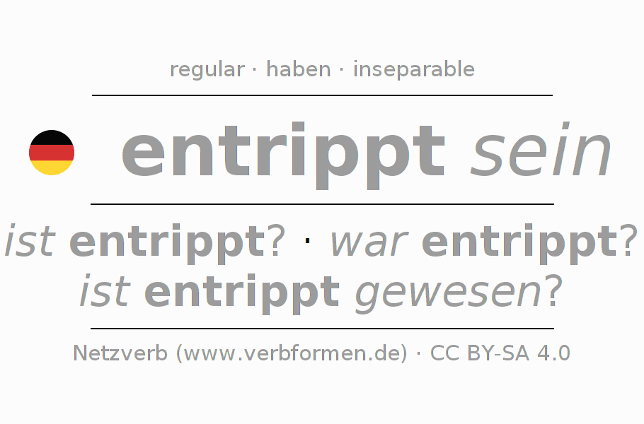 Conjugación del verbo entrippen