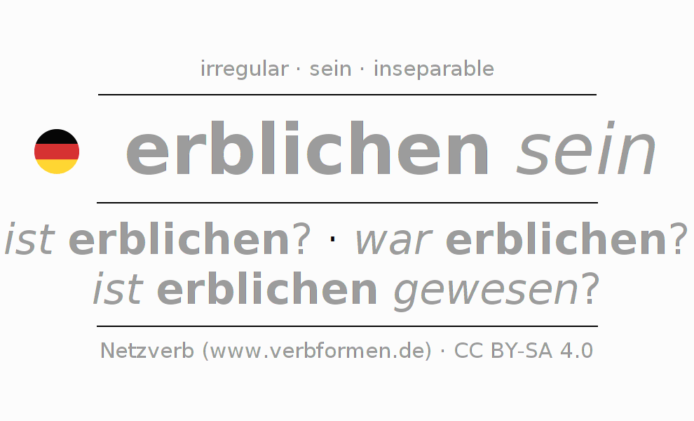Conjugación del verbo erbleichen (unr)