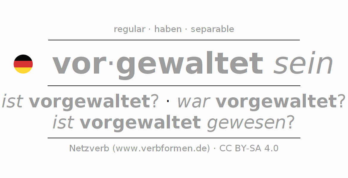 Conjugación del verbo vorwalten