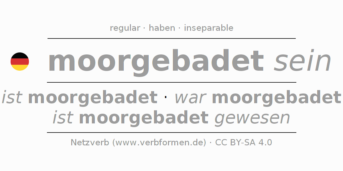 Conjugación del verbo moorbaden (hat)