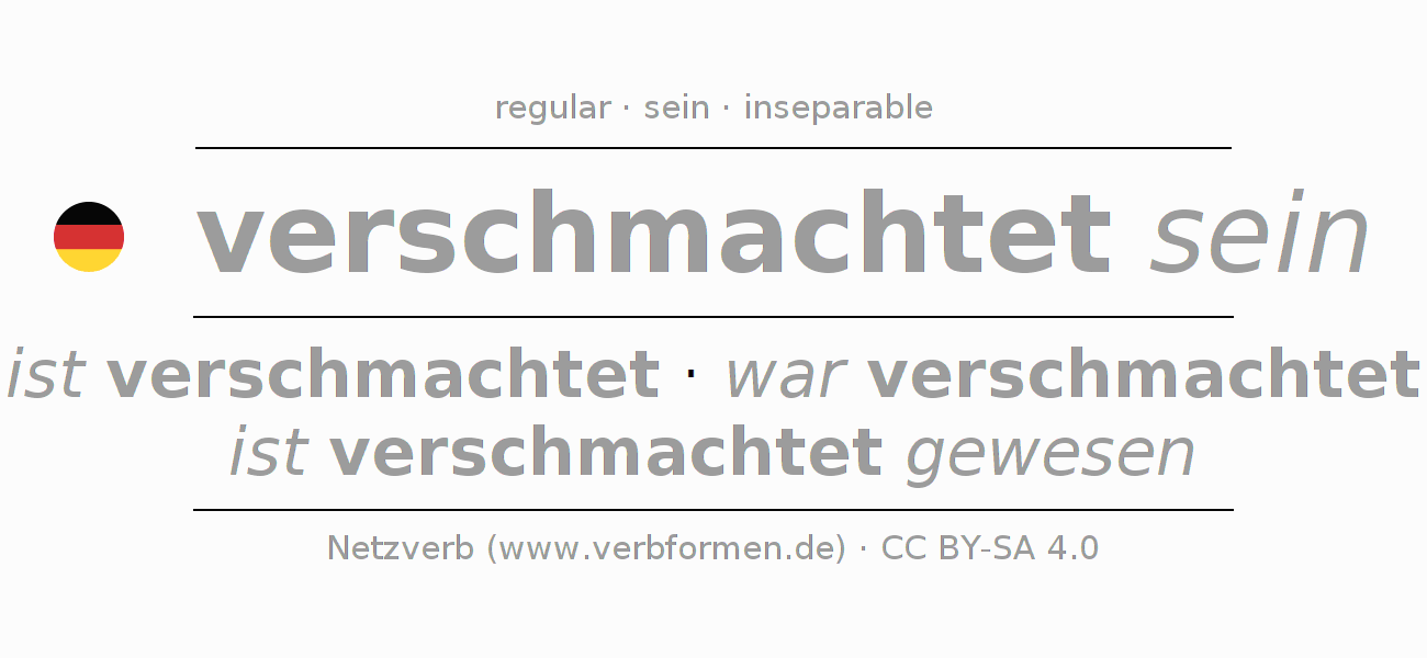 Conjugación del verbo verschmachten