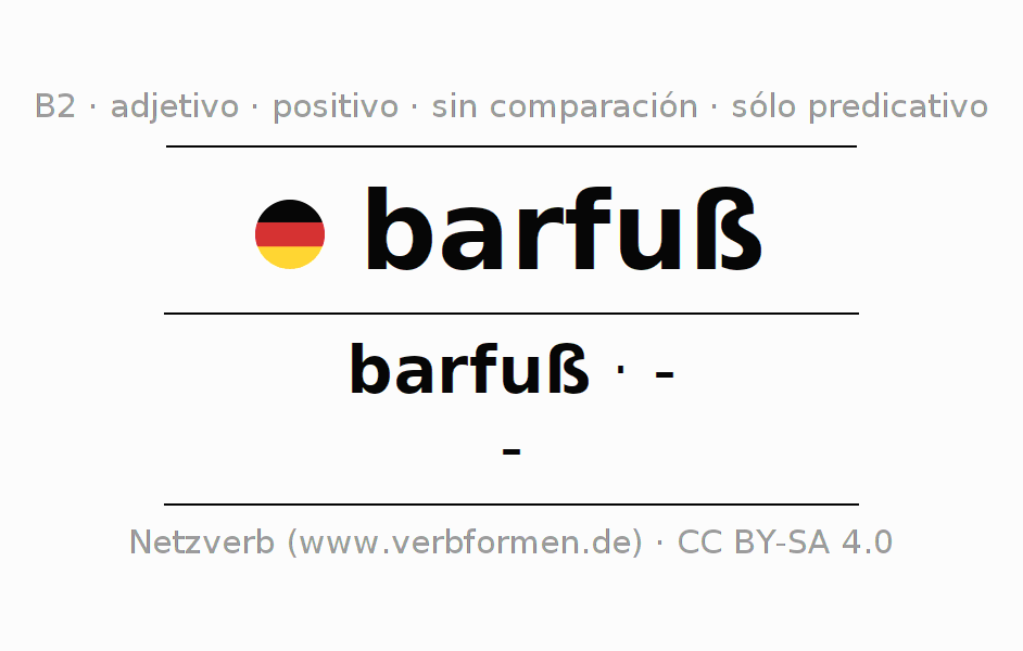 Declinación y aumento de barfuß