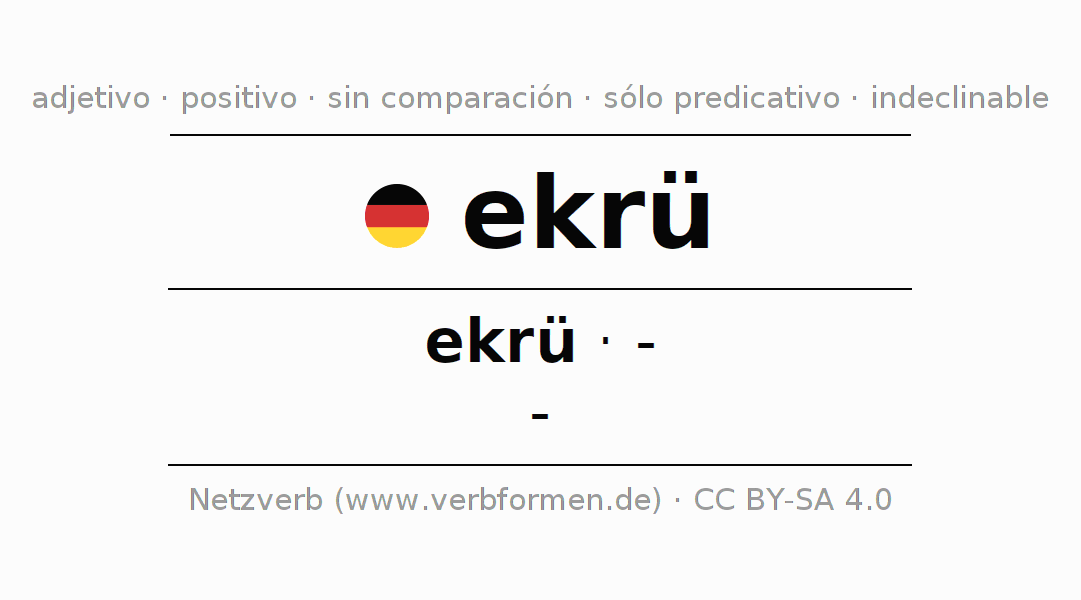 Declinación y aumento de ekrü