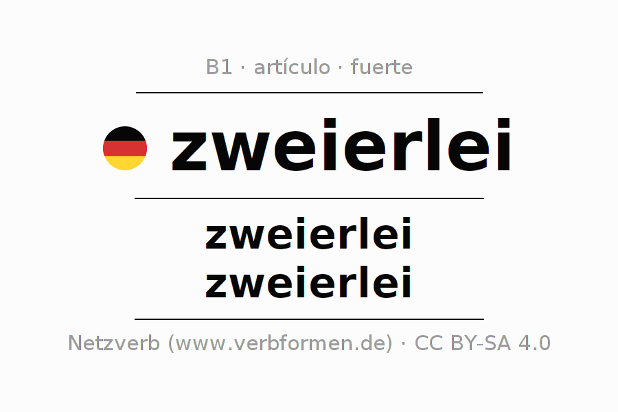 Declinación y plural del artículo zweierlei