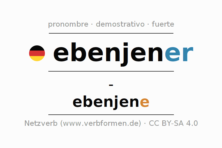 Declinación y plural del pronombre ebenjener 